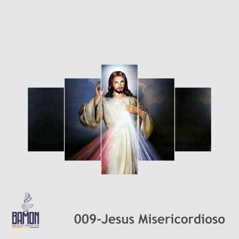 Multicuadro de 5 Piezas de Jesus Misericordioso