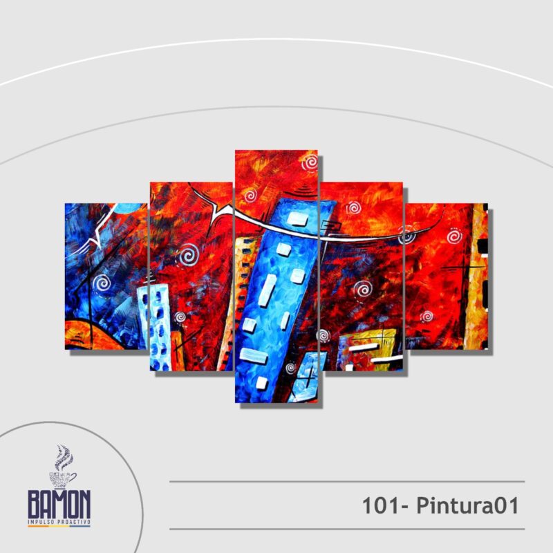 Multicuadro de 5 Piezas de Pintura01