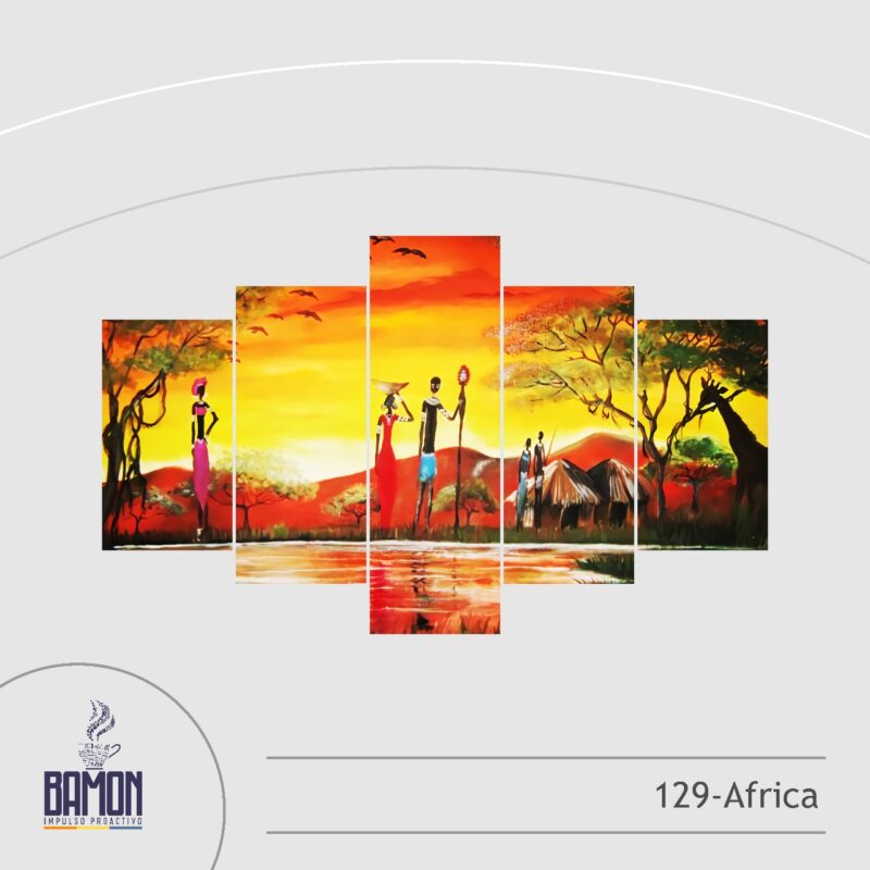 Multicuadro de 5 Piezas de Africa
