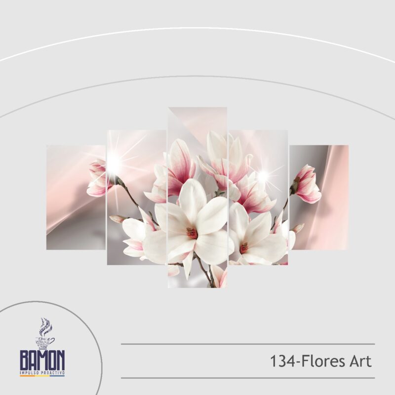 Multicuadro de 5 Piezas de Flores Art02