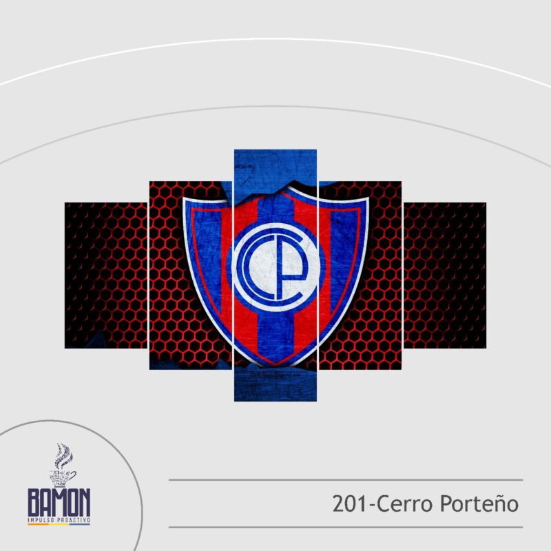 Multicuadro de 5 Piezas de Club Cerro Porteño