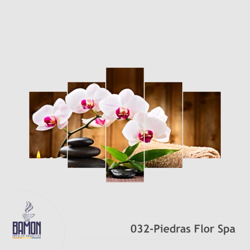 Multicuadro de 5 Piezas de Piedra Flor Spa