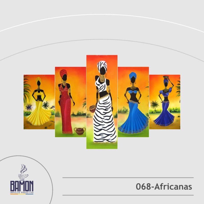 Multicuadro de 5 Piezas de Africanas3