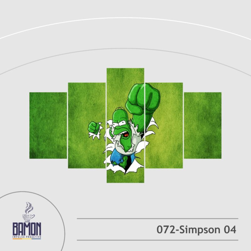 Multicuadro de 5 Piezas de Los Simpson4