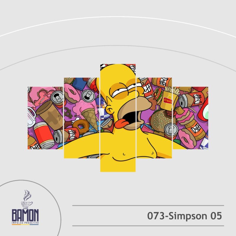 Multicuadro de 5 Piezas de Los Simpson5