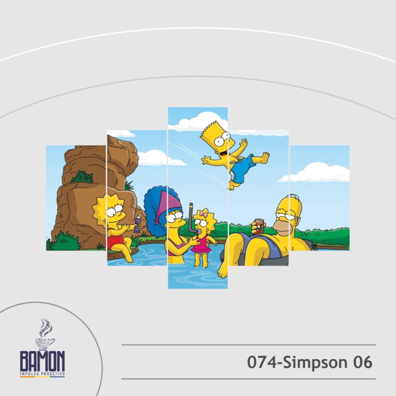 Multicuadro de 5 Piezas de Los Simpson6