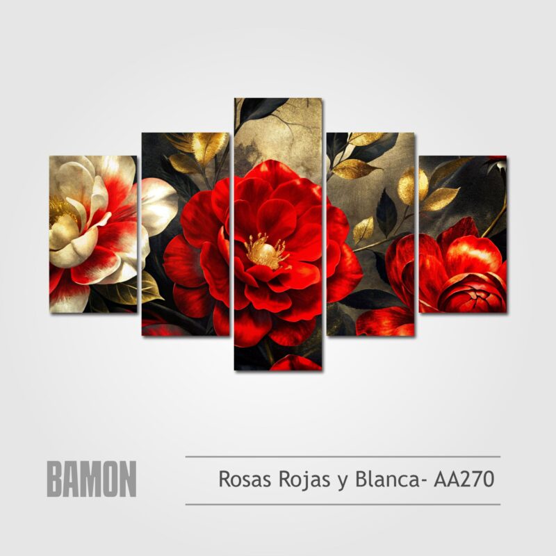 Rosas rojas y blancas - AA270