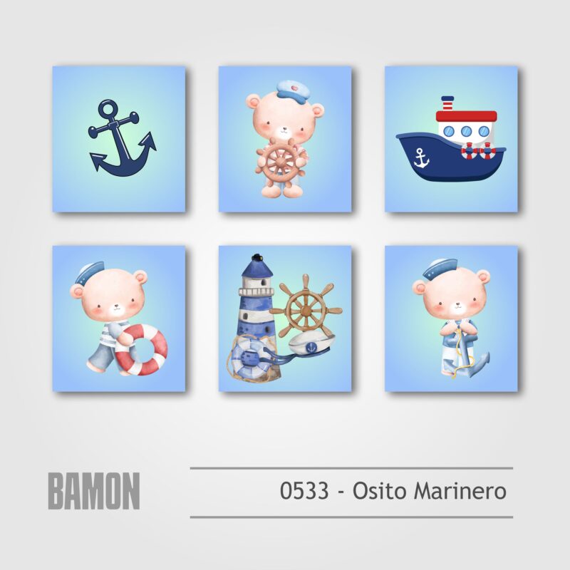 Cuadritos - 0533 - Osito Marinero