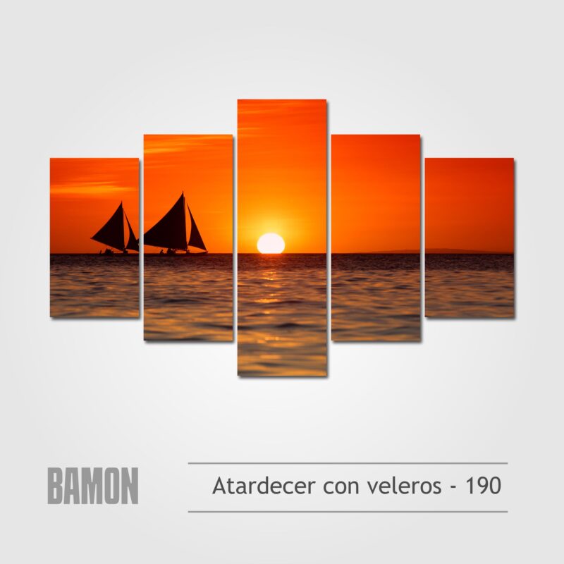 190 - Atardecer con veleros