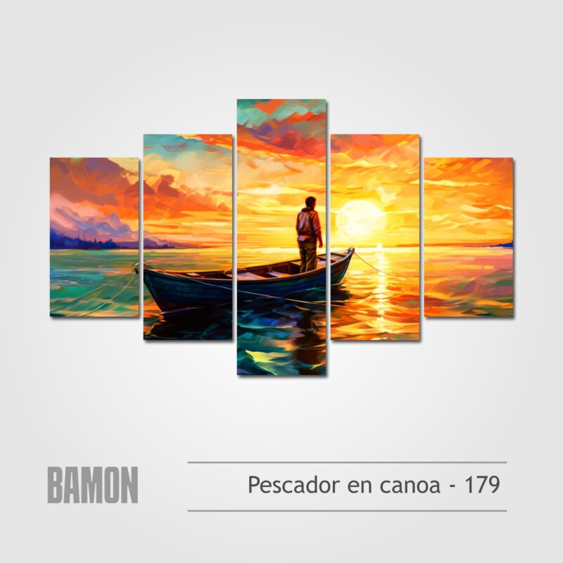 Pescador en canoa - 179