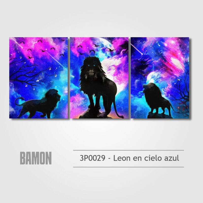 3P0029 - Leon en cielo azul