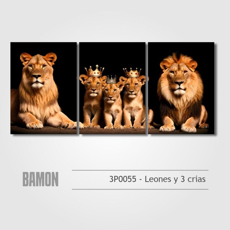 3P0055 - Leones y 3 crias