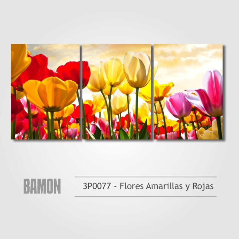 3P0077 - Flores Amarillas y Rojas